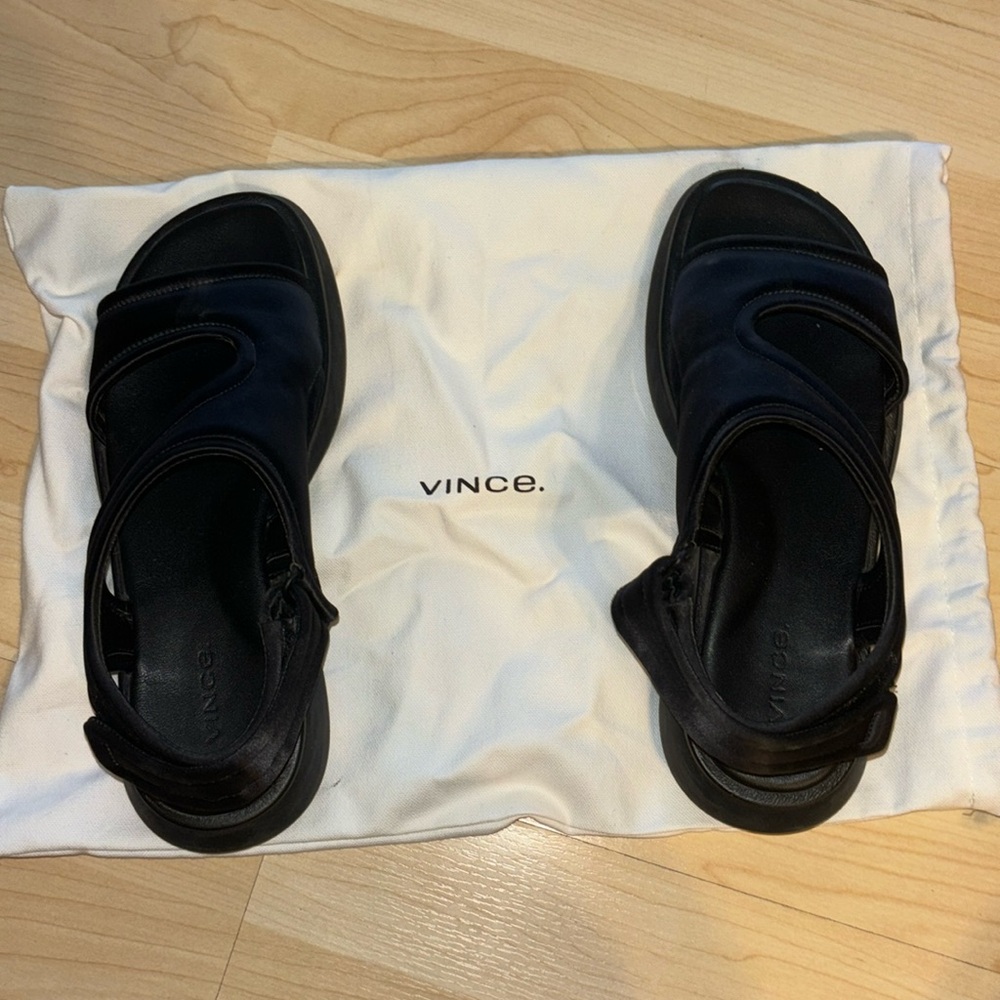 Vince. Black sandals size 7.